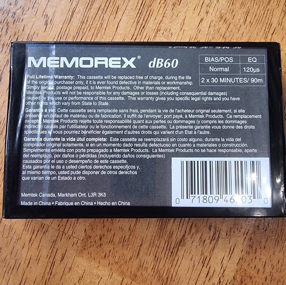 Set Of 3 Vintage Blank Recordable Audio Cassettes - Picture 6 of 8